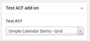 Simple Calendar ACF Field display