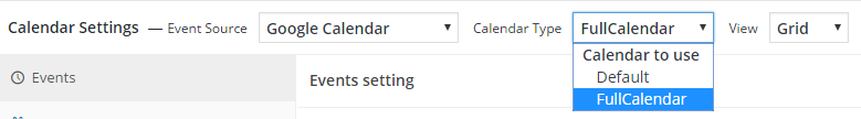 fullcalendar-calendar-dropdown